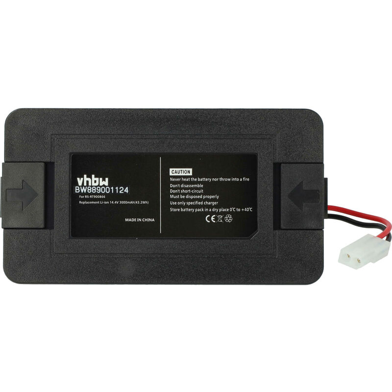 immagine 0 del prodotto vhbw batteria compatibile con tefal x plorer rg7365, rg7275, rg7267, rg6971, rg6875, rg6871, rg6825 aspirapolvere nero 3000mah, 14,4v, li ion 