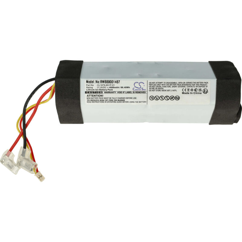 foto del prodotto vhbw batteria compatibile con tineco fm25 01, fm26 01, floor 2.0slim, floor one 1.0, floor one s3 01 home cleaner 4000mah, 21,6v, li ion 