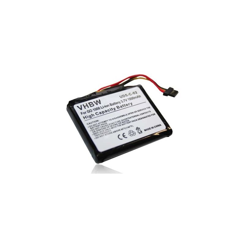foto del prodotto vhbw - batteria compatibile con tomtom go 4eh45, 4eh51, 4eh52, 4ej41, 4ej51, 1530 navigatore gps 1000mah, 3,7v, li-ion