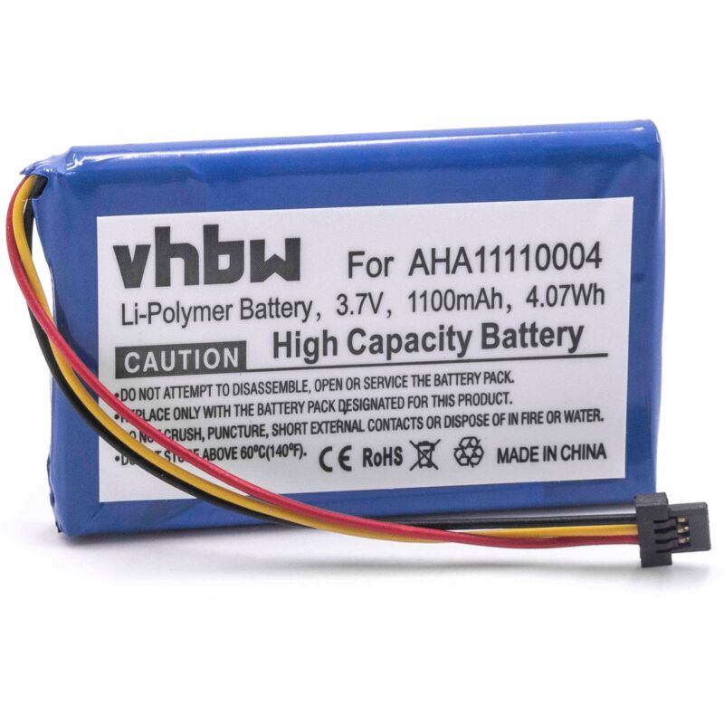 foto del prodotto vhbw batteria compatibile con tomtom go 520, 4fa50, 520 wifi, 510 navigatore gps 1100mah, 3,7v, li ion 