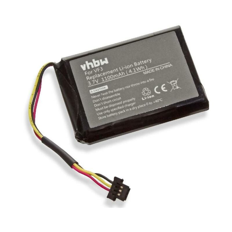 foto del prodotto vhbw batteria compatibile con tomtom pro 4000, 4eg0.001.08 navigatore gps 1100mah, 3,7v, li ion 