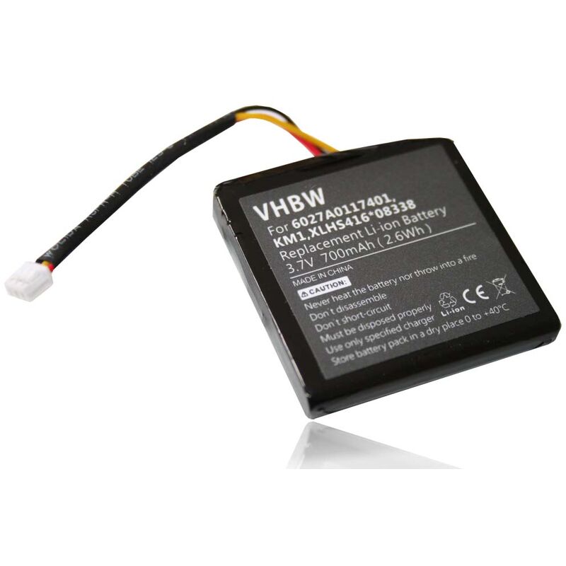 foto del prodotto vhbw batteria compatibile con tomtom via 130, via live 120 europe, via live 120, via live navigatore gps 700mah, 3,7v, li ion 