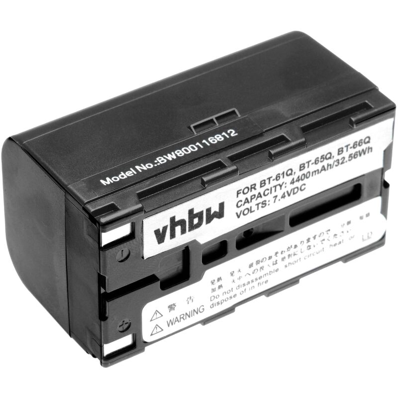 foto del prodotto vhbw batteria compatibile con topcon fc 100, fc 120, fc 200, fc 2000, fc 2200, fc 2500, gms 2 dispositivo di misurazione 4400mah, 7,4v, li ion 