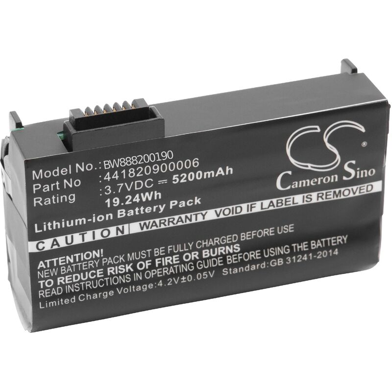 foto del prodotto vhbw batteria compatibile con topcon fc 236, fc 336 computer portatile scanner 5200mah, 3,7v, li ion 