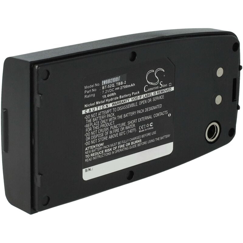 foto del prodotto vhbw batteria compatibile con topcon gpt 3000, gpt 2000, gpt 1003, gpt 102r, cts 3000, gpt 1000 dispositivo di misurazione 2700mah, 7,2v, nimh 