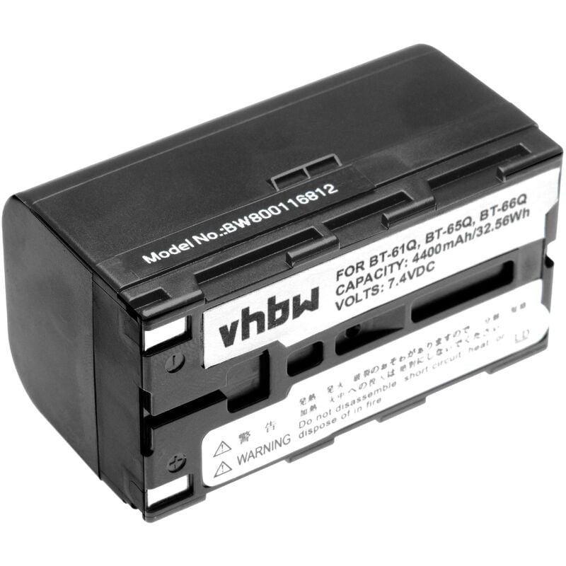 foto del prodotto vhbw batteria compatibile con topcon gpt 7502, gpt 9000, gpt9000a, gts 700, gts 7000, gts 7000i dispositivo di misurazione 4400mah, 7,4v, li ion 