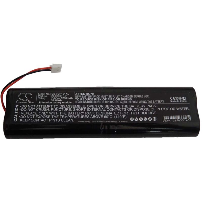 foto del prodotto vhbw batteria compatibile con topcon hiper pro, ga, gb, lite plus, l1 dispositivo di misurazione 5200mah, 7,4v, li ion 