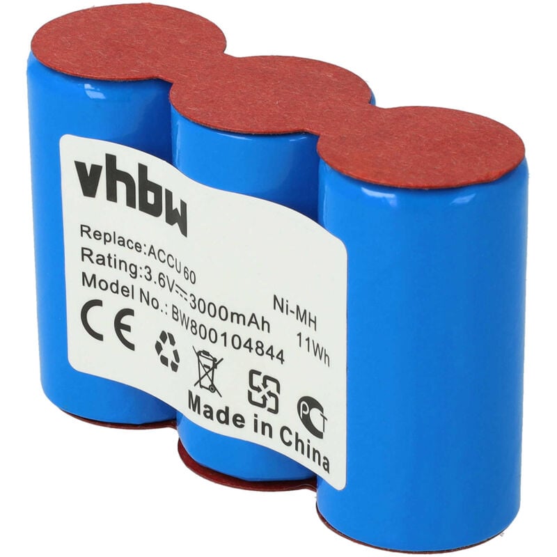foto del prodotto vhbw batteria compatibile con tosaerba gardena accu 45 8808 , accu 60 8800, 8810 , wolf rv e6 7084889, garne vario rv e6 nimh, 3000mah, 3.6v 