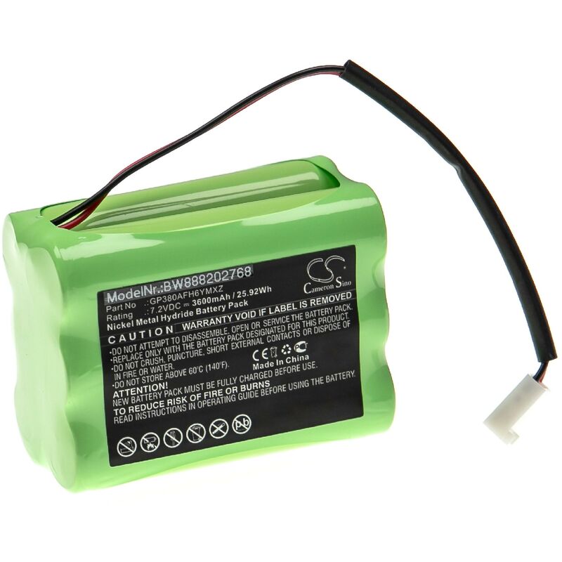 foto del prodotto vhbw batteria compatibile con transpal ind221 dispositivo di misurazione 3600mah, 7,2v, nimh 