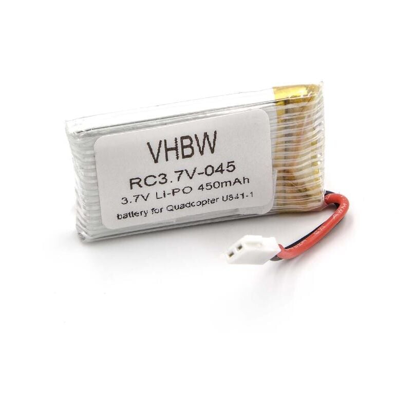 foto del prodotto vhbw batteria compatibile con udi u841 16, u843, u841 1 drone quadricottero multicottero 450mah, 3,7v, li ion 
