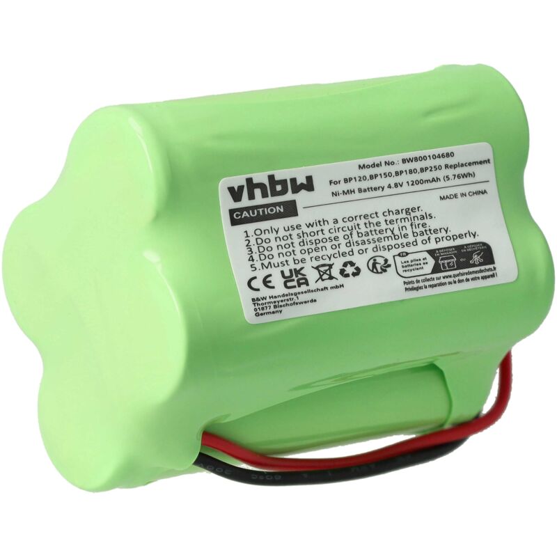 foto del prodotto vhbw batteria compatibile con uniden sc180, sc 180, sc1809, sc200, sc 200 radio 1200mah, 4,8v, nimh 