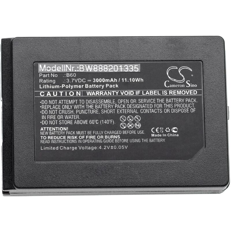 foto del prodotto vhbw batteria compatibile con vectron mobilepro 3 lettore di codici a barre, pos 3000mah, 3,7v, li poly 