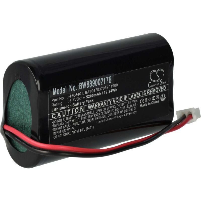 foto del prodotto vhbw batteria compatibile con villeroy boch neapel 2.0 96878, 2.0 96879, 2.0 96896 lampada da tavolo, da comodino 5200mah, 3,7v, li ion 