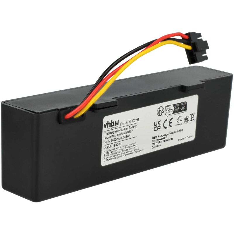 foto del prodotto vhbw batteria compatibile con viomi v rvclm26b, v rvclmb21b, v2 pro, v3, vxvc01 jg home cleaner nero 5600mah, 14,4v, li ion 