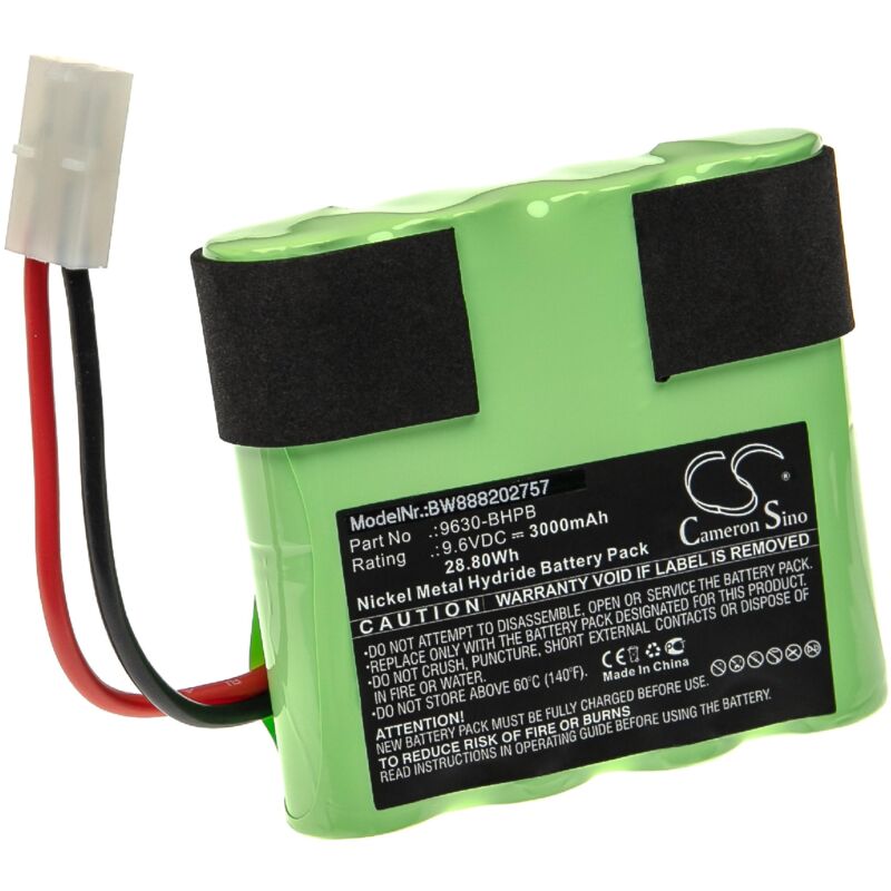 foto del prodotto vhbw batteria compatibile con water tech pool blaster max cg pulitrice 3000mah, 9,6v, nimh 