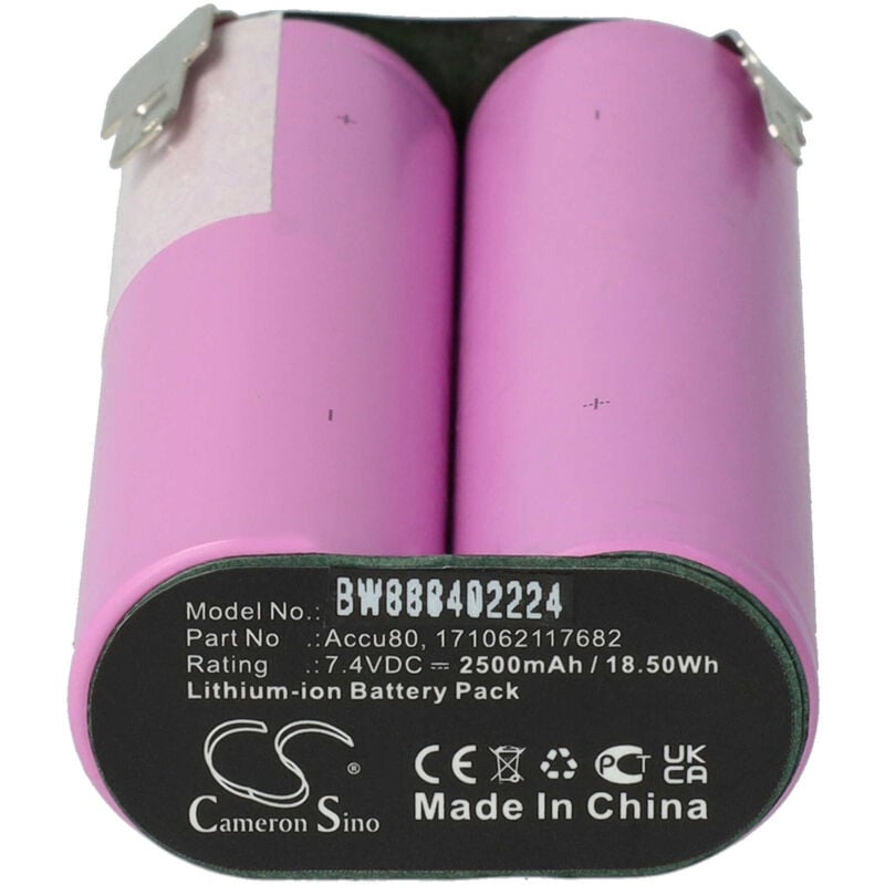 foto del prodotto vhbw batteria compatibile con wolf garten 8824, 8803, bs80 plus 2500mah 7,4v li ion