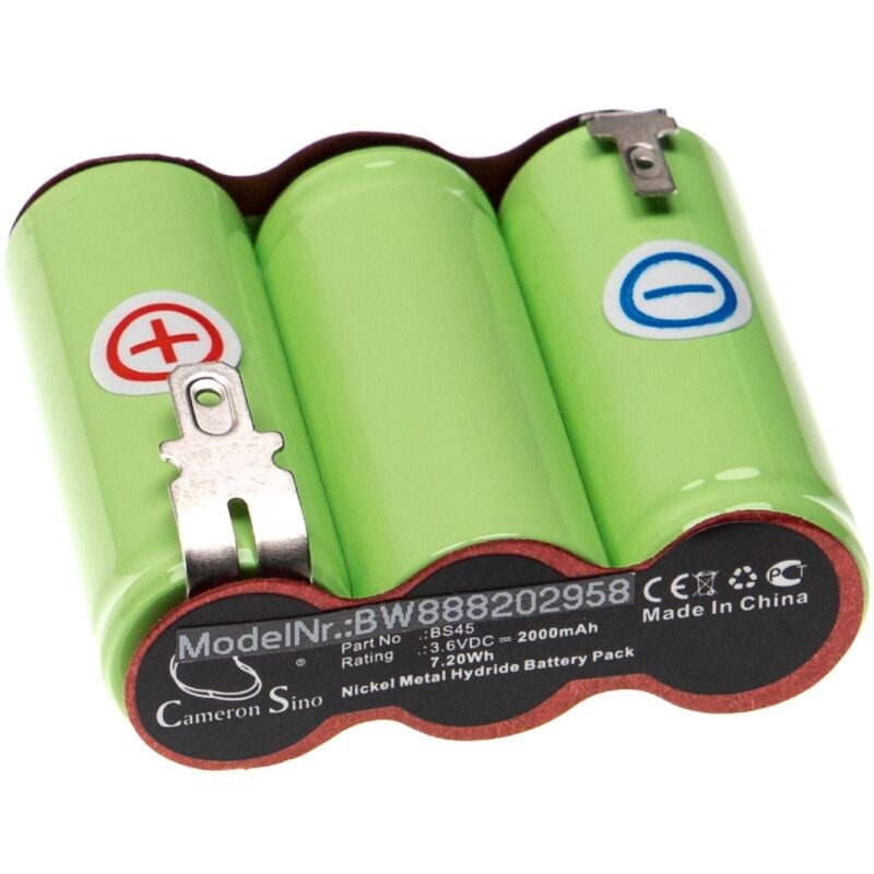 foto del prodotto vhbw batteria compatibile con wolf garten accu 45, grass shears accu 45 serie b d attrezzi da lavoro 2000 mah, nimh, 3,6 v 