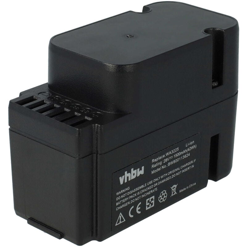 foto del prodotto vhbw batteria compatibile con worx landroid l2000 wi, m wr111mi, m wr113mi, m800 wg790e, wg790, wg790.e1, wg790e, wg790e.1 1500mah, 28v, li ion