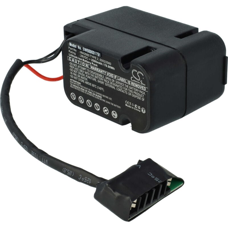 foto del prodotto vhbw batteria compatibile con worx landroid wg795e, wg795e typ 2 rasaerba 2500mah 28v li ion