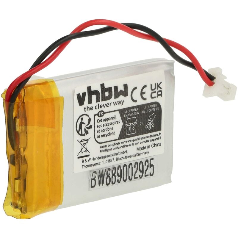 foto del prodotto vhbw batteria compatibile con xp ws6, wsa, wsaii, wsaii xl auricolari cuffie wireless 365mah, 3,7v, li poly 