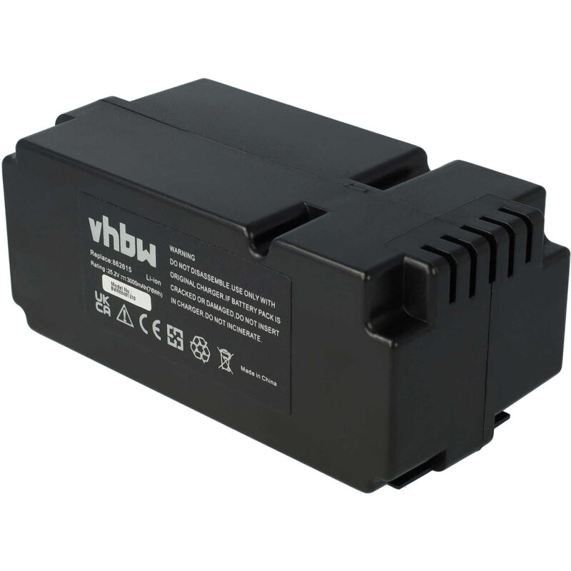 foto del prodotto vhbw batteria compatibile con yard force sa500eco, sa600h, sa800pro, sa900, sc600eco tagliaerba, robot tagliaerba 3000mah, 25,2v, li ion 