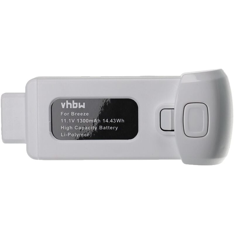 foto del prodotto vhbw batteria compatibile con yuneec breeze, breeze 4k drone quadricottero multicottero 1300mah, 11,1v, li poly 
