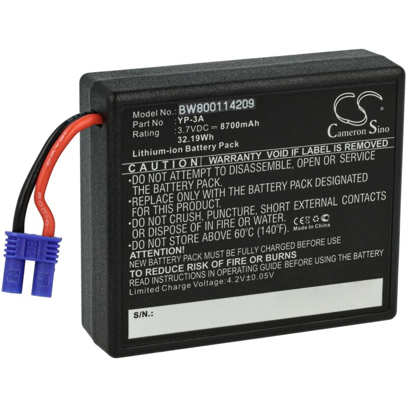 foto del prodotto vhbw batteria compatibile con yuneec h480 remote controller, st16 remote controller controller per drone, telecomando 8700mah, 3,7v, li ion 