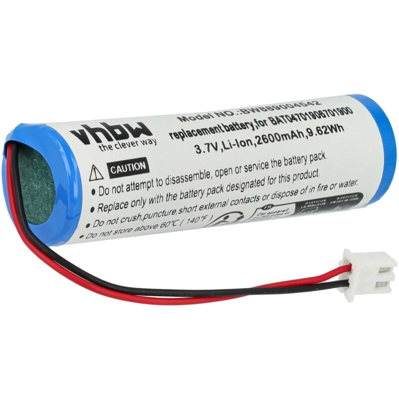 foto del prodotto vhbw batteria compatibile con zafferano push up pro lampada da tavolo, da comodino 2600mah, 3,7v, li ion 