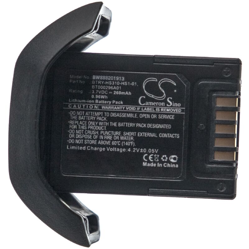 foto del prodotto vhbw batteria compatibile con zebra hs 3100 auricolari cuffie wireless 260mah, 3,7v, li ion 