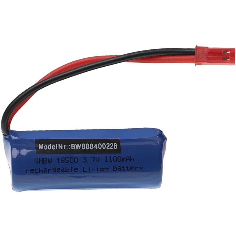 foto del prodotto vhbw batteria con bec compatibile con fei lun ft008 modellismo 1100mah, 3,7v, li ion 