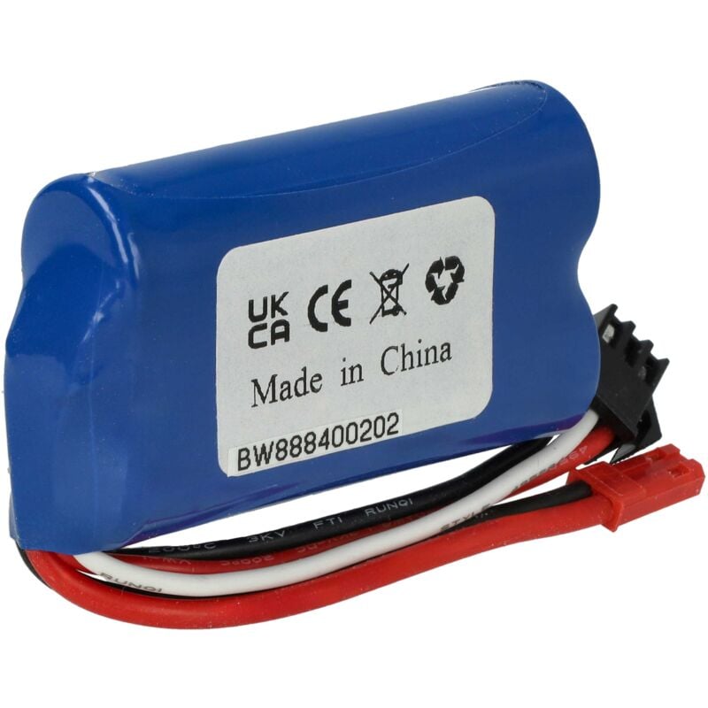 foto del prodotto vhbw batteria con bec compatibile con wltoys a969 a, a959 a modellismo 350mah, 6,4v, li ion, 55 x 39 x 17 mm 