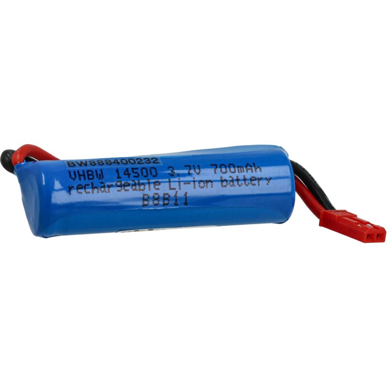 foto del prodotto vhbw batteria con bec per modellismo per es. macchine da corsa, elicotteri, aerei 700mah, 3,7v, li ion 