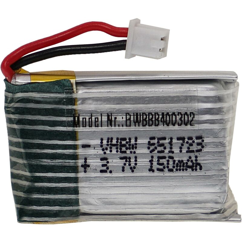 foto del prodotto vhbw batteria con ph 1.25 2p per modellismo per es. macchine da corsa, elicotteri, aerei 150mah, 3,7v, li poly, 25 x 16 x 8 mm 
