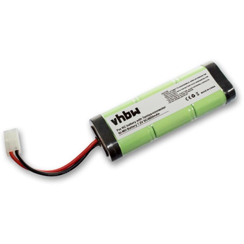foto del prodotto vhbw batteria con tamiya compatibile con irobot looj 120, 130, 150 modellismo 4600mah, 7,2v, nimh, 145 x 60 x 25 mm 