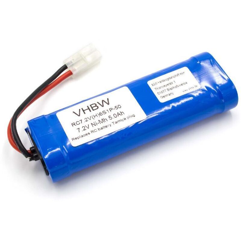 foto del prodotto vhbw batteria con tamiya per modellismo per es. macchine da corsa, elicotteri, aerei 5000mah, 7,2v, nimh 
