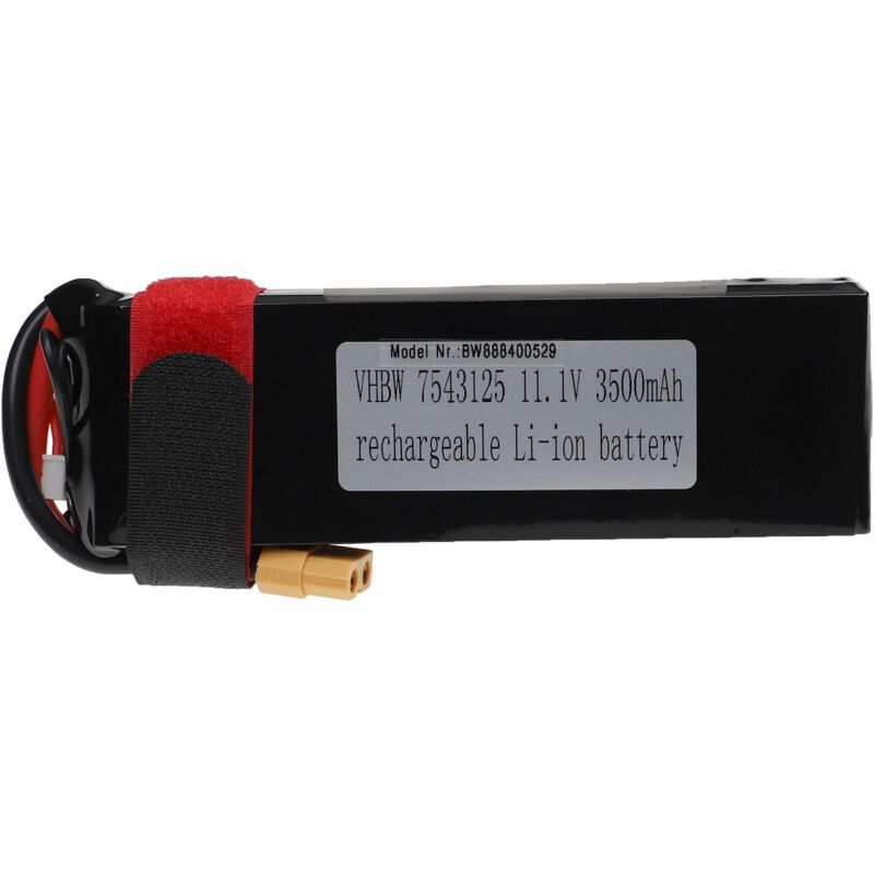 foto del prodotto vhbw batteria con xt60 per modellismo 3500mah, 11,1v, li poly, 134 x 44 x 24 mm 