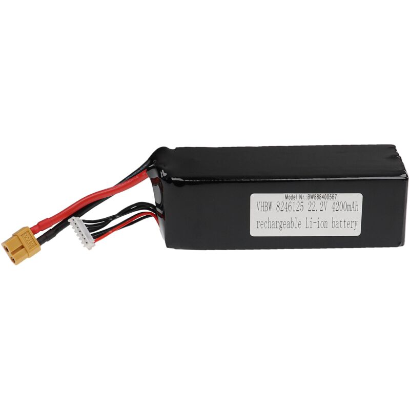 foto del prodotto vhbw batteria con xt60 per modellismo per es. macchine da corsa, elicotteri, aerei 4200mah, 22,2v, li poly 