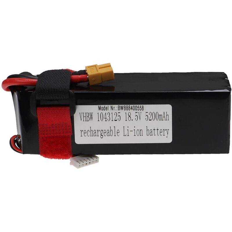 foto del prodotto vhbw batteria con xt60 per modellismo per es. macchine da corsa, elicotteri, aerei 5200mah, 18,5v, li poly 