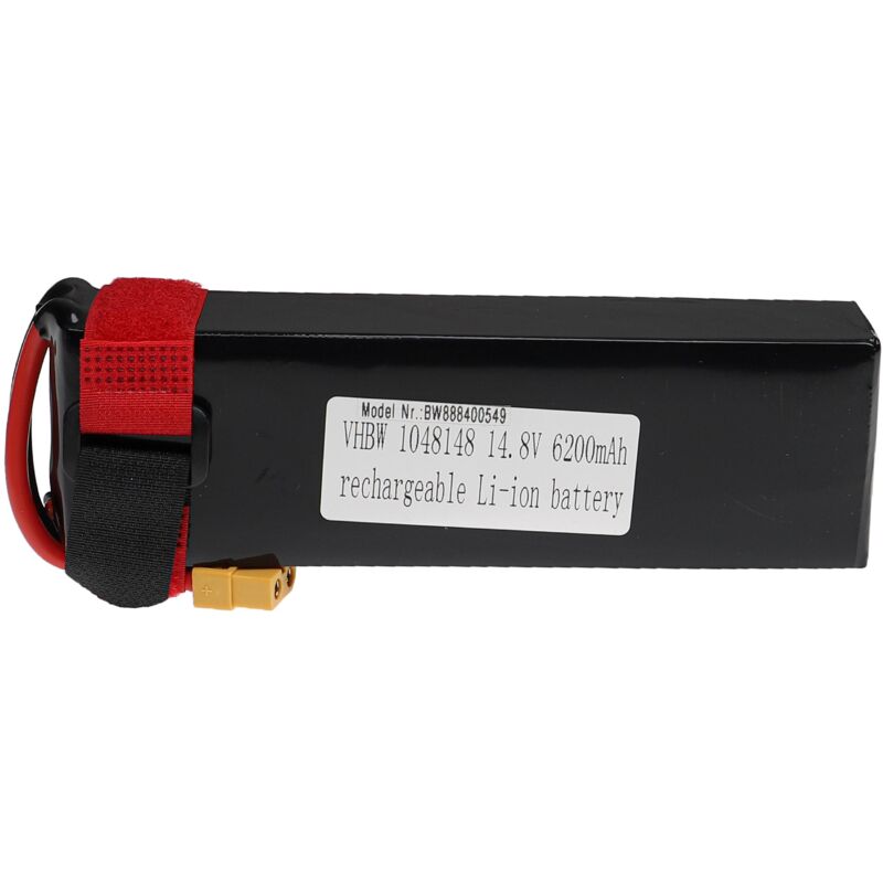 foto del prodotto vhbw batteria con xt60 per modellismo per es. macchine da corsa, elicotteri, aerei 6200mah, 14,8v, li poly 