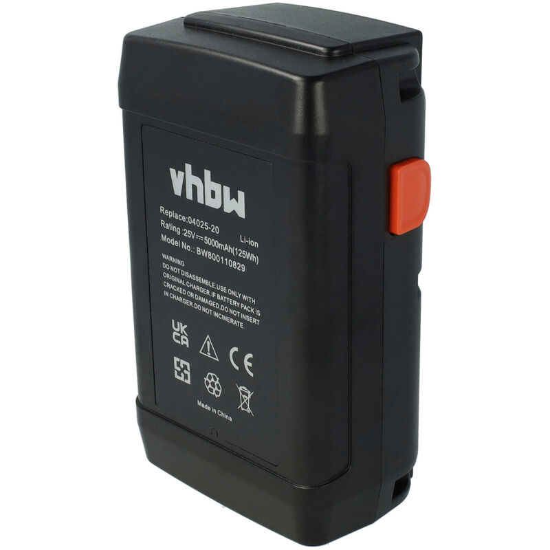foto del prodotto vhbw batteria li ion 5000mah 25v compatibile con tosaerba gardena tosaerba a cilindri 380 c, 380 ec sostituisce 8838, 04025 20.
