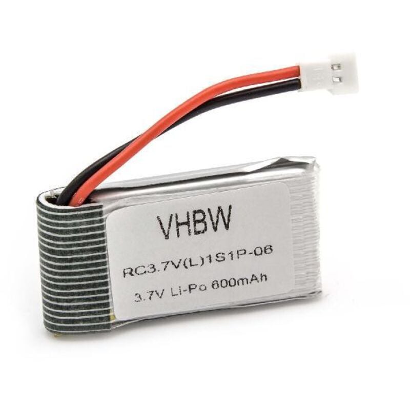 foto del prodotto vhbw batteria li polymer 600mah 3.7v connettore walkera compatibile con modellini sostituisce racing car, elicotteri, aerei e navi