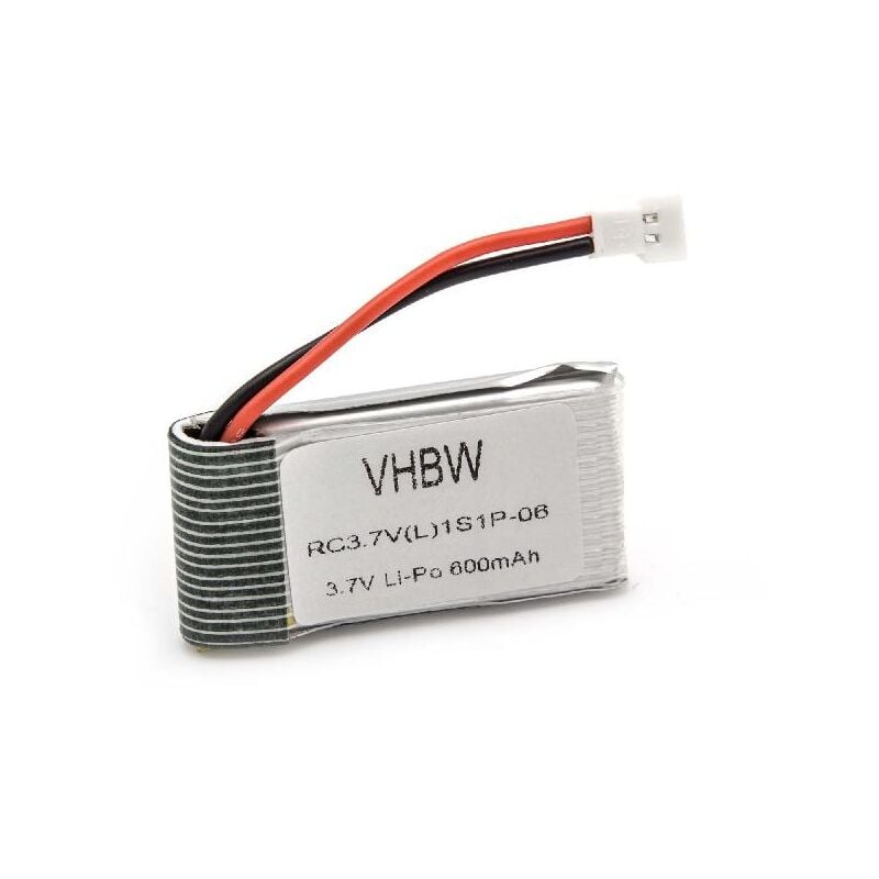 foto del prodotto vhbw batteria li polymer 600mah 3.7v connettore walkera compatibile con modellini walkera cb100 4g6 5g6 hm 43b