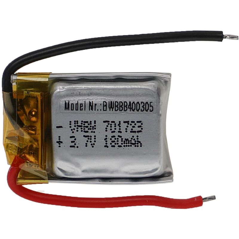 foto del prodotto vhbw batteria per modellismo per es. macchine da corsa, elicotteri, aerei 180mah, 3,7v, li poly, 25 x 18 x 8 mm 