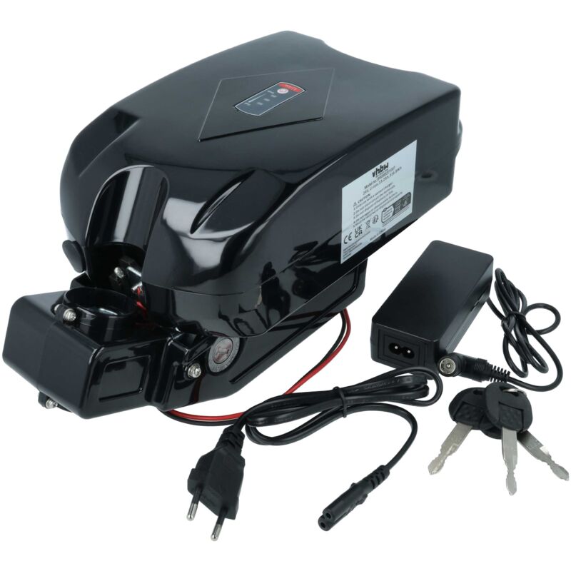 foto del prodotto vhbw batteria per tubo sella frog design supporto incl. caricatore sostituisce batteria da 24v con design frog per e bike 13,2 ah, 24 v, li ion 