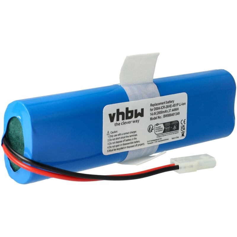 foto del prodotto vhbw batteria sostituisce 360 d043 inr m26 4s1p, ss 2230002528 per aspirapolvere 2600mah, 14,4v, li ion 