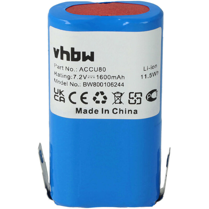 foto del prodotto vhbw batteria sostituisce 8802 00.640.00, accu80 per sfoltirami tagliasiepi cesoia elettrica 1600mah, 7,2v, li ion 