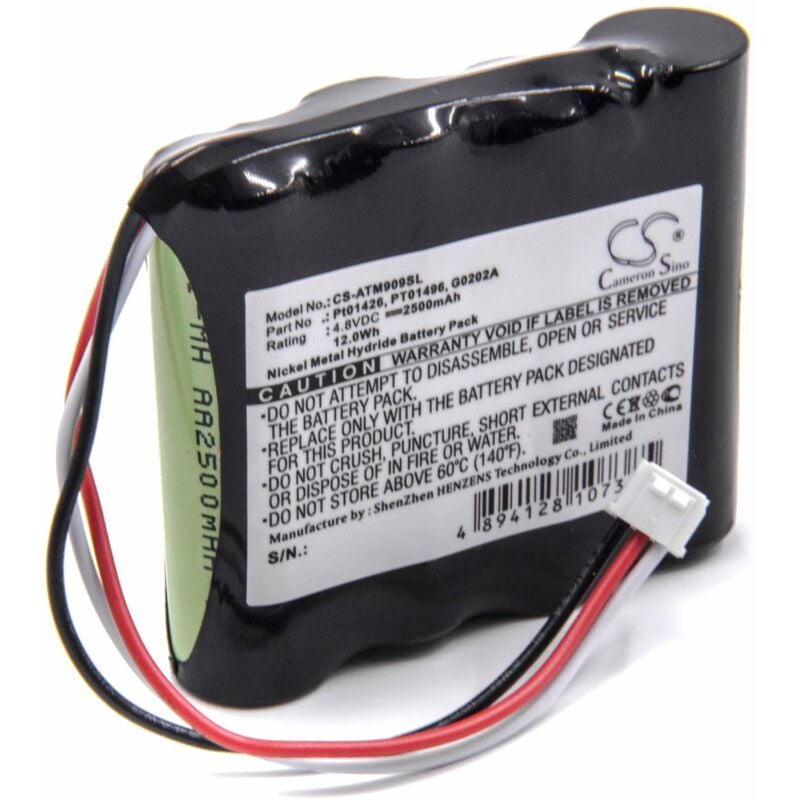 foto del prodotto vhbw batteria sostituisce anritsu g0202a, pt01426, pt01496 per dispositivo di misurazione 2500mah, 4,8v, nimh 