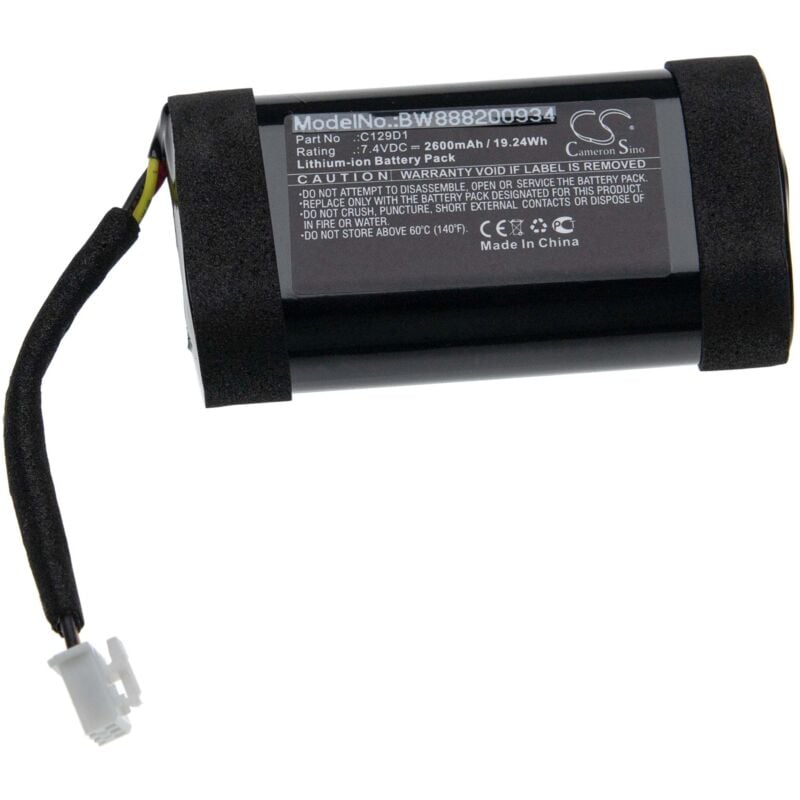 foto del prodotto vhbw batteria sostituisce bang olufsen 2inr19 66, c129d1 per casse, altoparlanti, speaker 2600mah, 7,4v, li ion 