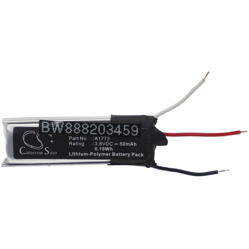 foto del prodotto vhbw batteria sostituisce beats a1773, yu10448 16022 per auricolari cuffie wireless 50mah, 3,8v, li poly 