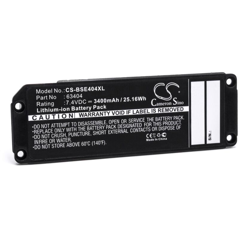 foto del prodotto vhbw batteria sostituisce bose 061834, 061384, 061385, 061386, 063287, 063404 per casse, altoparlanti, speaker 3400mah, 7,4v, li ion 